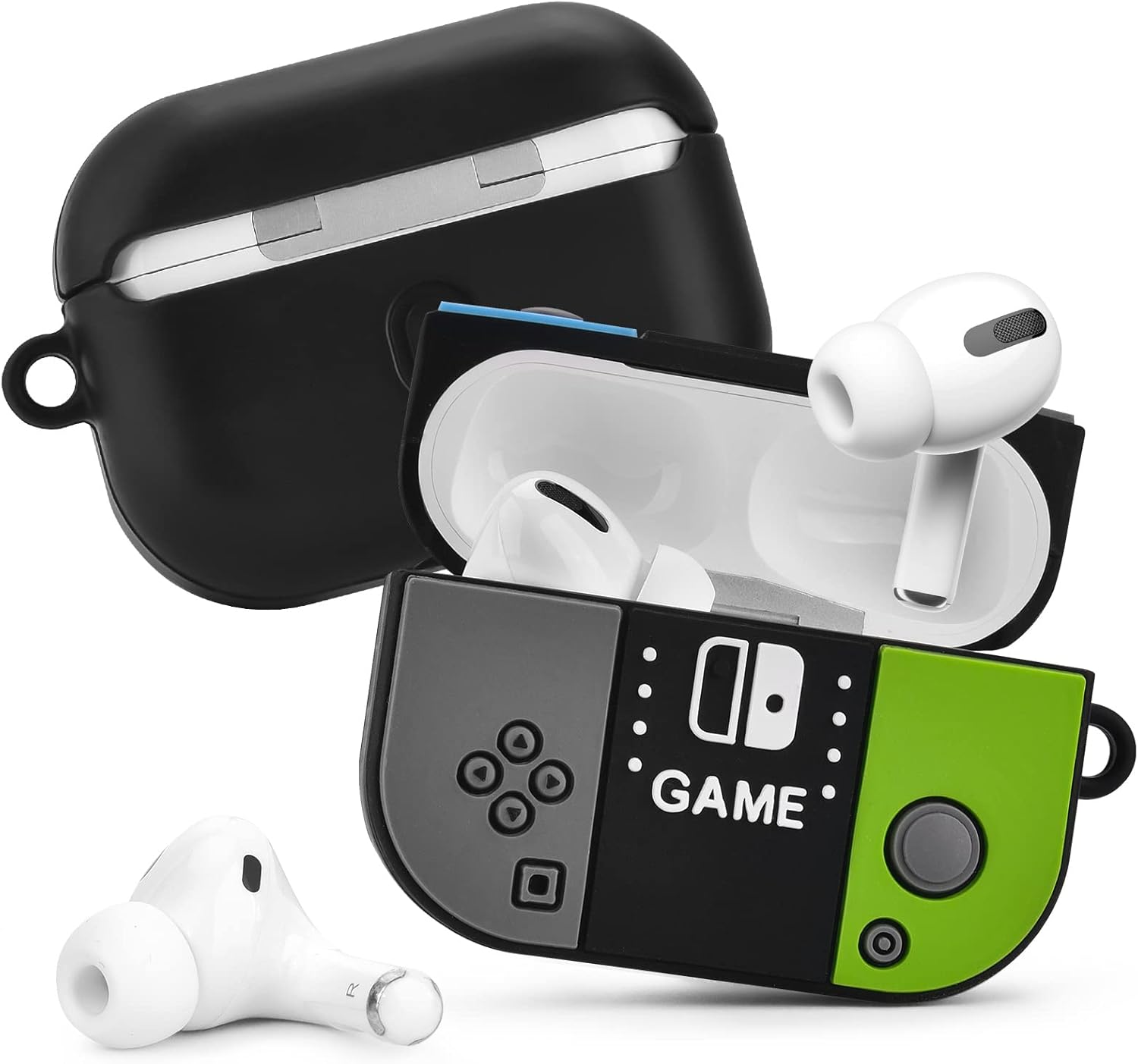 KOREDA Funda compatible con AirPods Pro de 12 generación, funda de diseño de juego Cool Switch para AirPods Pro, bonita funda de silicona de dibujos