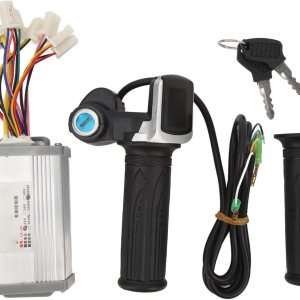 Alomejor Kit de controlador de bicicleta eléctrica 24 V 800 W con pantalla cuadrada Pantalla digital acelerador agarre para triciclos eléctricos Alomejor Kit de controlador de bicicleta eléctrica 24 V 800 W con pantalla cuadrada Pantalla digital acelerador agarre para triciclos eléctricos