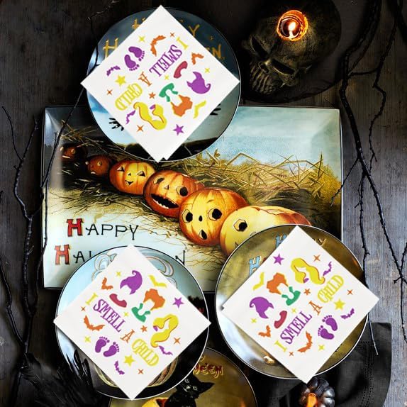 Servilletas con texto en inglés “I Smell A Child” I Smell A Child Baby Shower con texto en inglés “I Smell A Children”, decoraciones de fiesta de