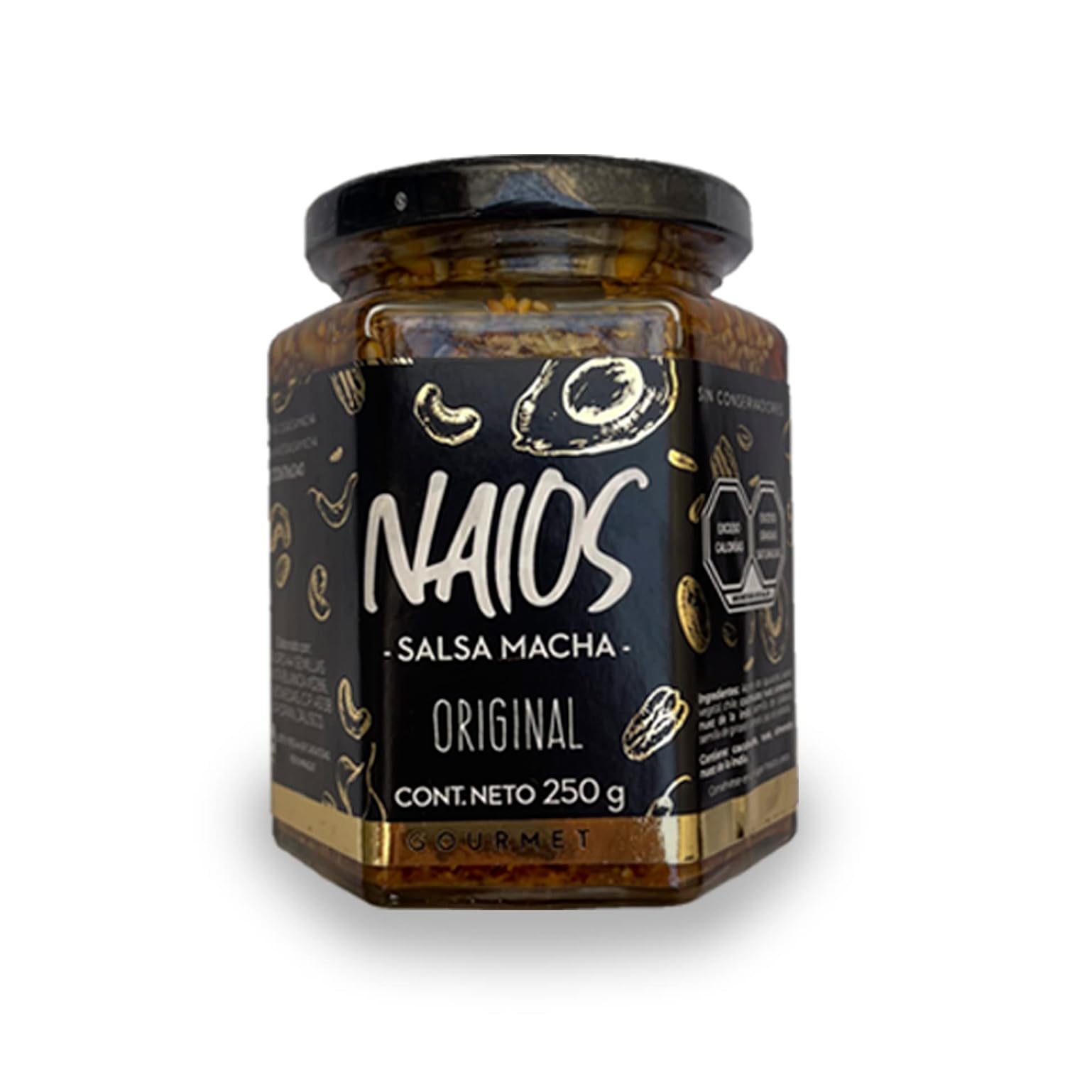 NAIOS SALSA MACHA 2 PACK (Extra PicanteOriginal) Hecho a mano con 7 tipos diferentes de semillas y aceite de aguacate premium