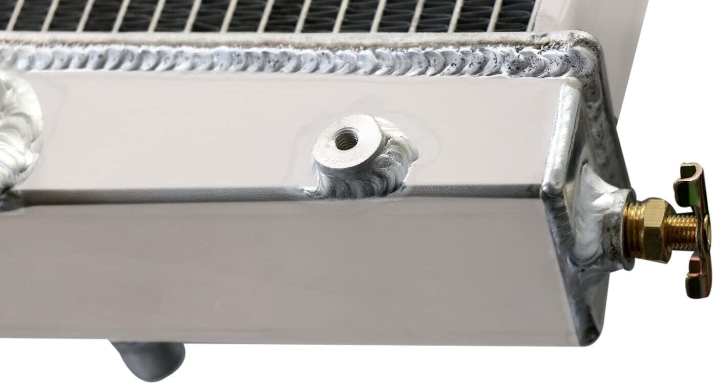 Radiador de aluminio de 3 filas compatible con Ford F250 F350 F450 F550 Powerstroke 6.4L diésel, todo radiador de aluminio