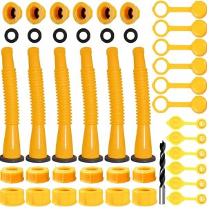 Repuesto de boquilla de gasolina, para reemplazo de latas de gas de 12510 galones, kit de boquilla de lata de gas con boquillas flexibles, junta más Repuesto de boquilla de gasolina, para reemplazo de latas de gas de 12510 galones, kit de boquilla de lata de gas con boquillas flexibles, junta más