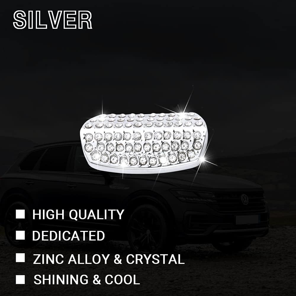 1797 Accesorios para Volkswagen VW Jetta Passat Tiguan e-Golf Atlas Arteon Brillante Volante U Forma Cubierta Trim Partes Adhesivo Cristal Plata