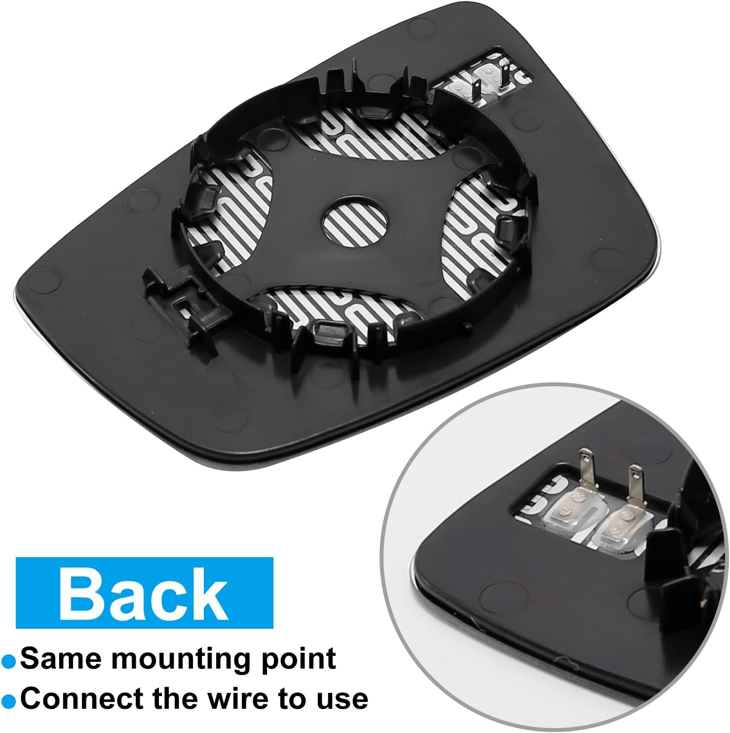 5C6857521 – Espejo calefactable para el lado izquierdo del conductor 2011-2018, repuesto para Volkswagen VW Passat Beetle Jetta Power Convexo con