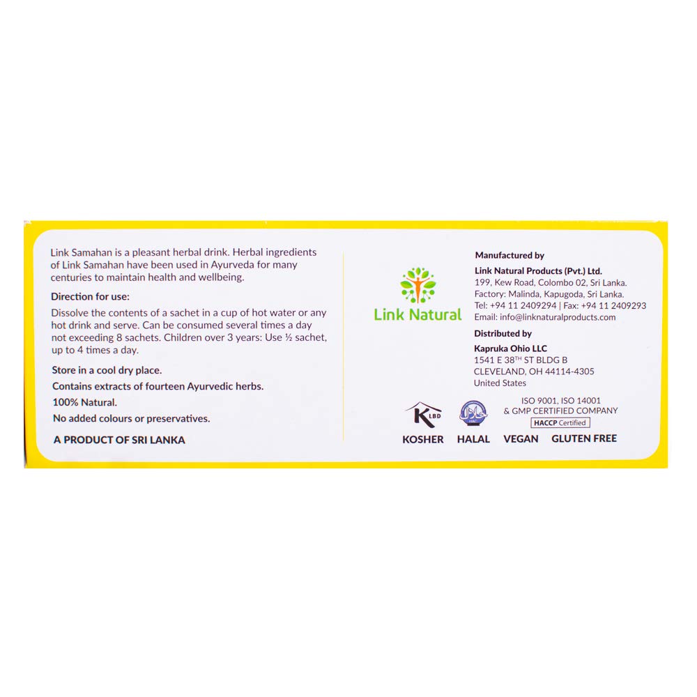 Link 14 Herbs Samahan – Té con jengibre (100 bolsas)