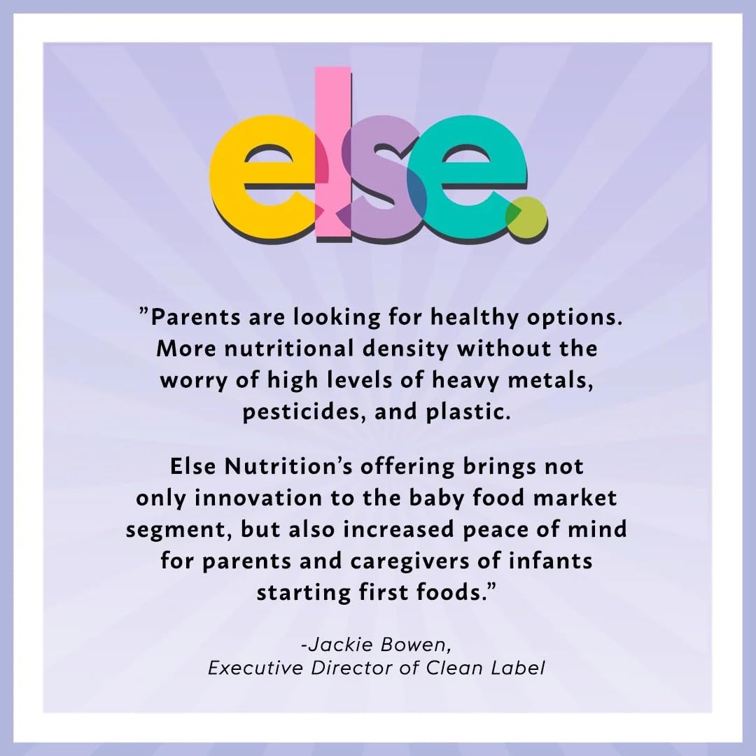 Else Nutrition Cereal de alto contenido de hierro para bebés de 6 meses +, fabricado con plantas enteras reales para una comida nutricionalmente
