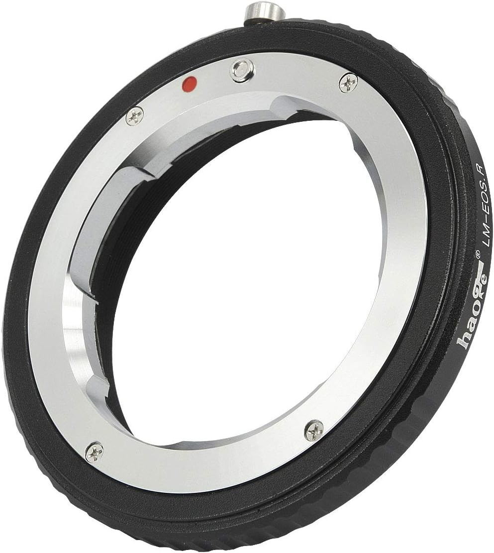Haoge – Adaptador de montura manual para lente Leica M LM, Zeiss ZM, Voigtlander VM a Canon RF Mount R5 R6 sin espejo como Canon EOS R