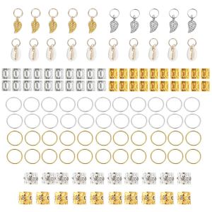 120 piezas de anillos de joyería para el cabello, accesorios de aluminio dorado y plateado, accesorios para el cabello, trenzas para el cabello, 120 piezas de anillos de joyería para el cabello, accesorios de aluminio dorado y plateado, accesorios para el cabello, trenzas para el cabello,