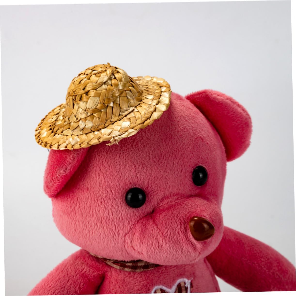 10 piezas Mini sombrero de paja pequeño sombrero de paja juguete mini sombreros de fiesta de Navidad juguetes flores decoraciones mini muñecas mini