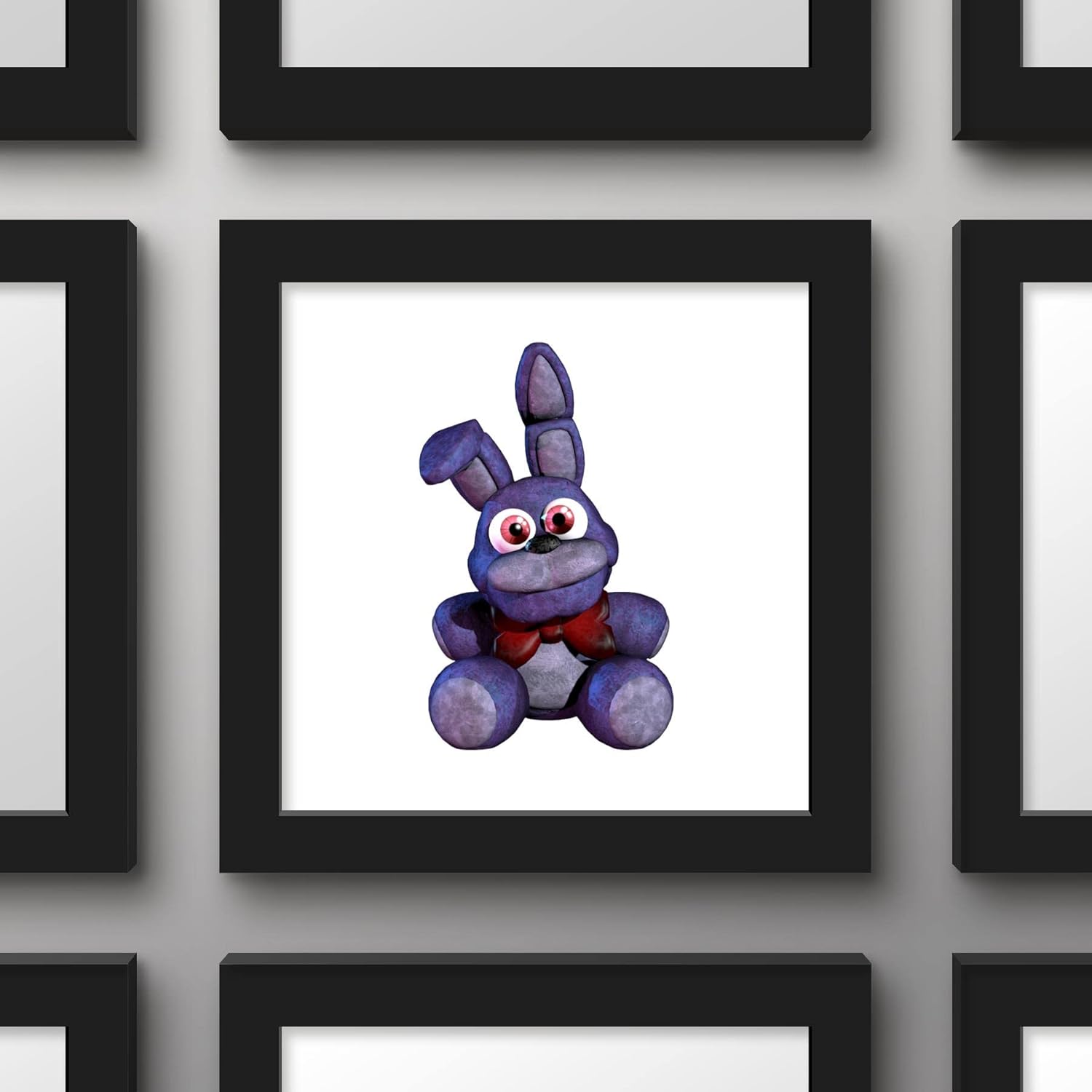 Trends International Gallery Pops Five Nights at Freddy’s – Póster de pared de Bonnie Plushie, 12 x 12 pulgadas, versión enmarcada en negro