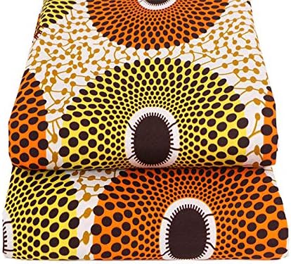 Tela africana de Ankara de poliéster de impresión de cera de tela 6 yardas de tela africana para vestido de fiesta PL536