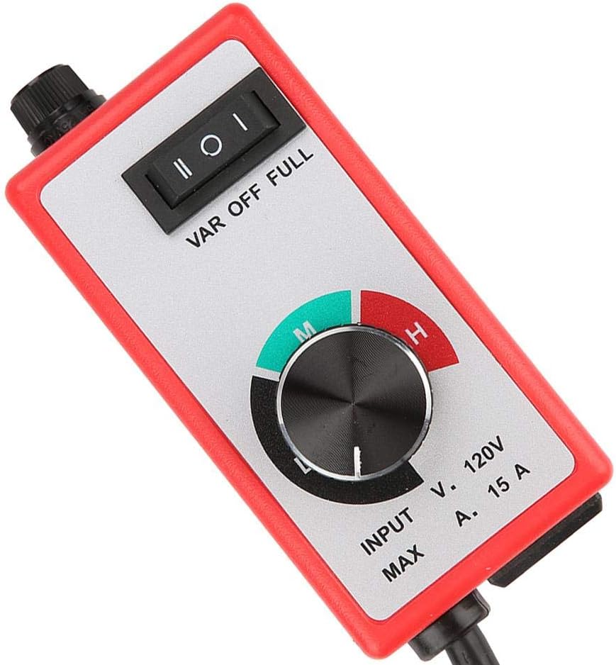Enrutador del gobernador de 120v, ajustador de velocidad de ventilador de ventilación variable rojo, reóstato del motor del controlador de velocidad