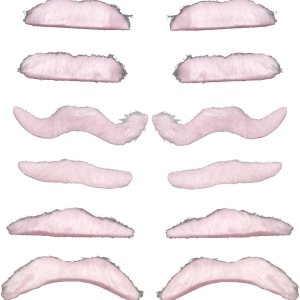 Forum Novelties – Juego de bigotes autoadhesivos color rosa Forum Novelties – Juego de bigotes autoadhesivos color rosa