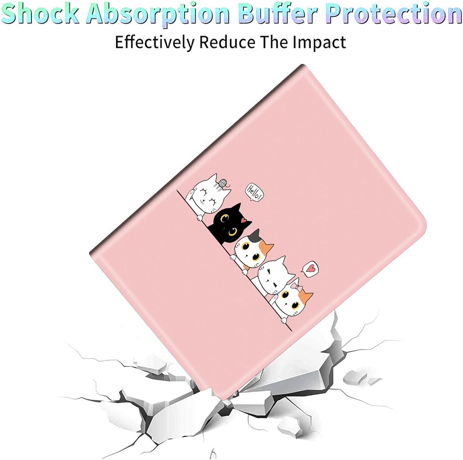 Funda para Kindle Fire HD 10 y Fire HD 10 Plus (11 generación, versión 2021) Rossy Slim ajustable de 10.1 pulgadas con soporte inteligente con