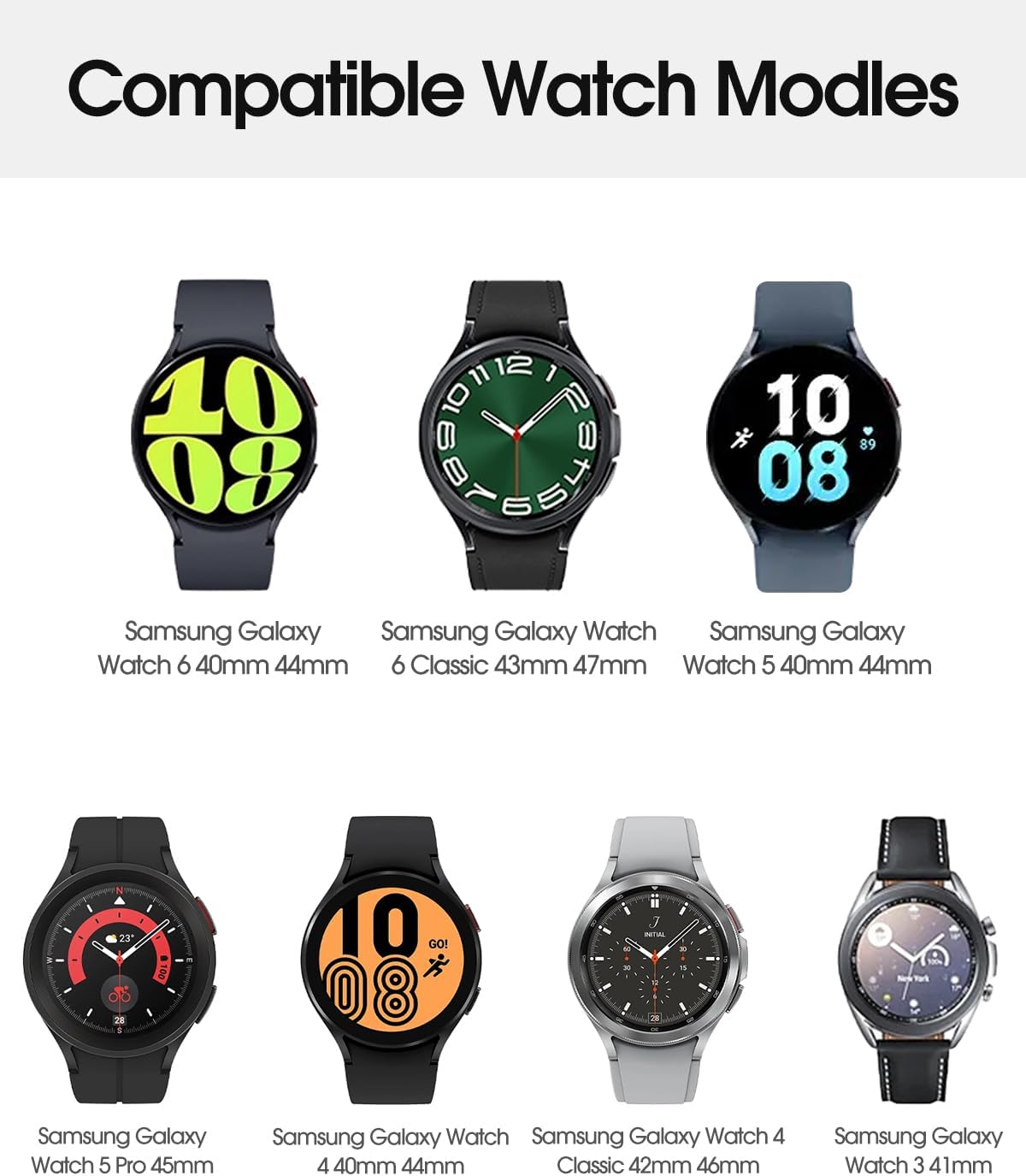 BlackPro Correas de reloj de nailon sin brechas compatibles con Samsung Galaxy Watch 6 5 4 Band 1.575 in 1.732 inWatch 5 Pro Band 1.772 inWatch 6 4