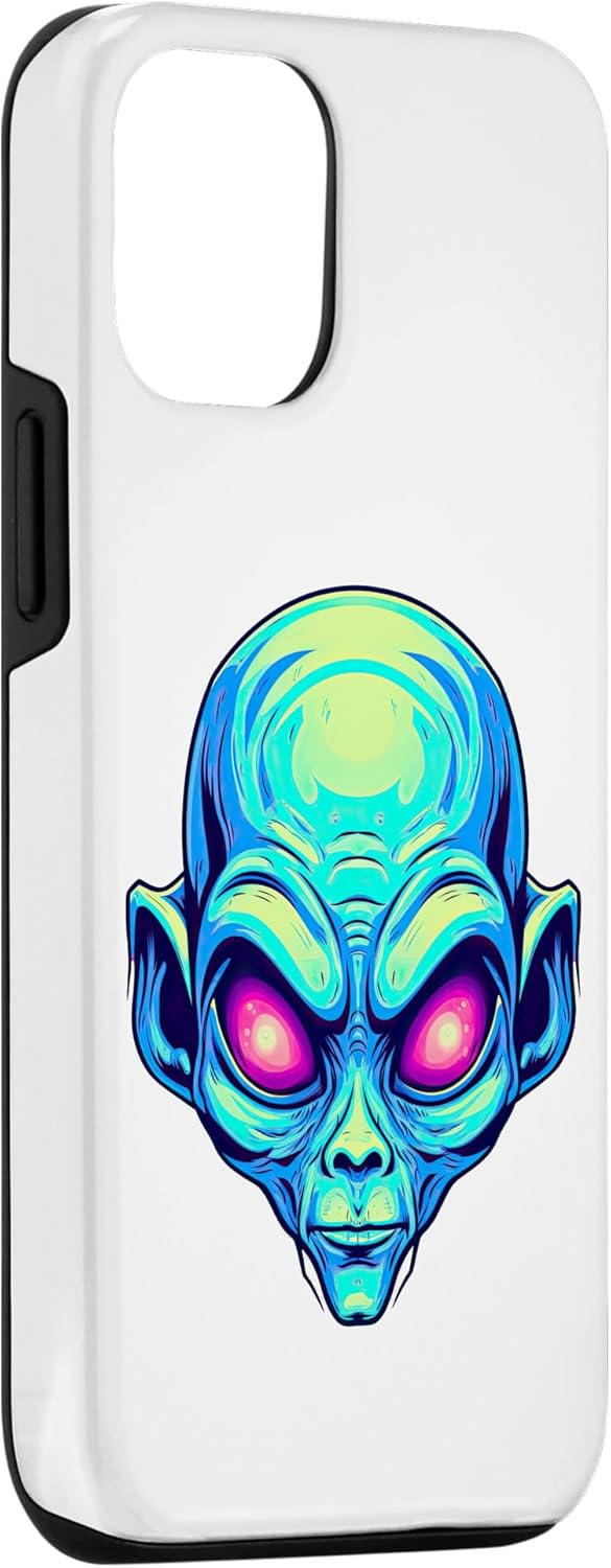 iPhone 1212 Pro Alien Head Alien Face UFO Funny Alien Case