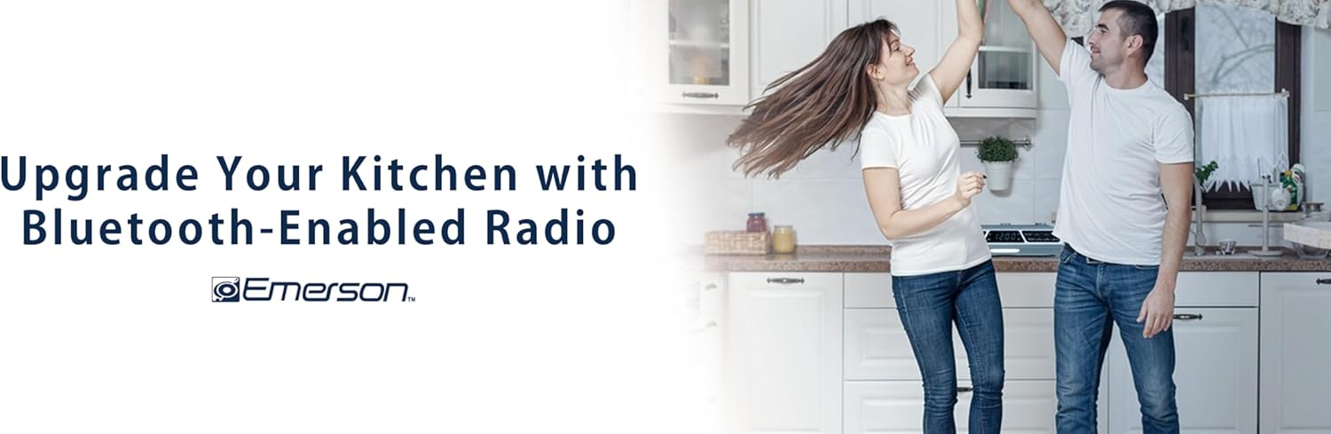 Emerson Altavoz Bluetooth EKR-1000 bajo el gabinete con radio FM