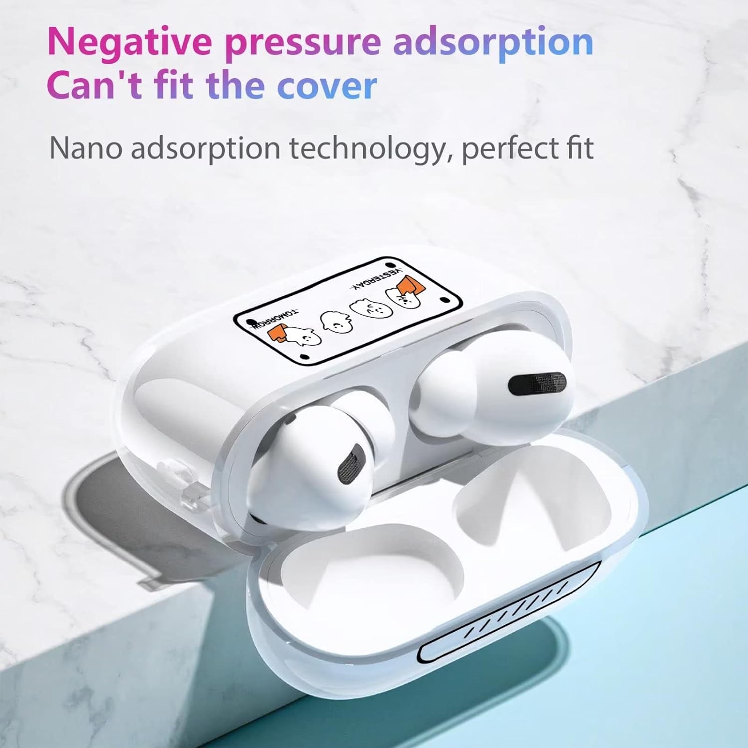 Funda para AirPods 3, para AirPods de 3 generación, funda transparente de dibujos animados, diseño elegante de anime kawaii, divertido protector a