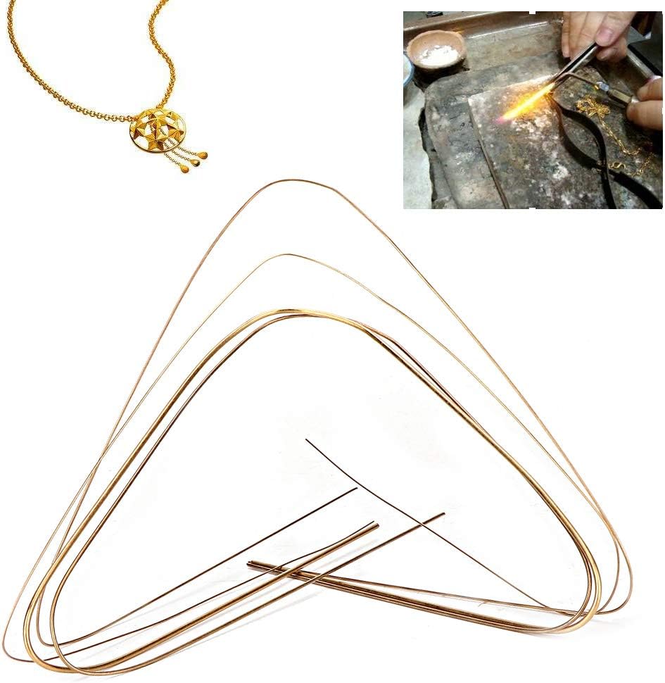 4 varillas de soldadura, 0.020 in, 0.028 in, 0.039 in, 0.059 in, alambre de joyería de plata, cobre y aleación de aluminio, alambre de soldadura de