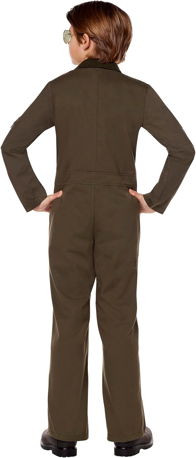 Spirit Halloween Top Gun – Disfraz de mono para niños, con licencia oficial, disfraz de piloto, disfraz de TV y películas