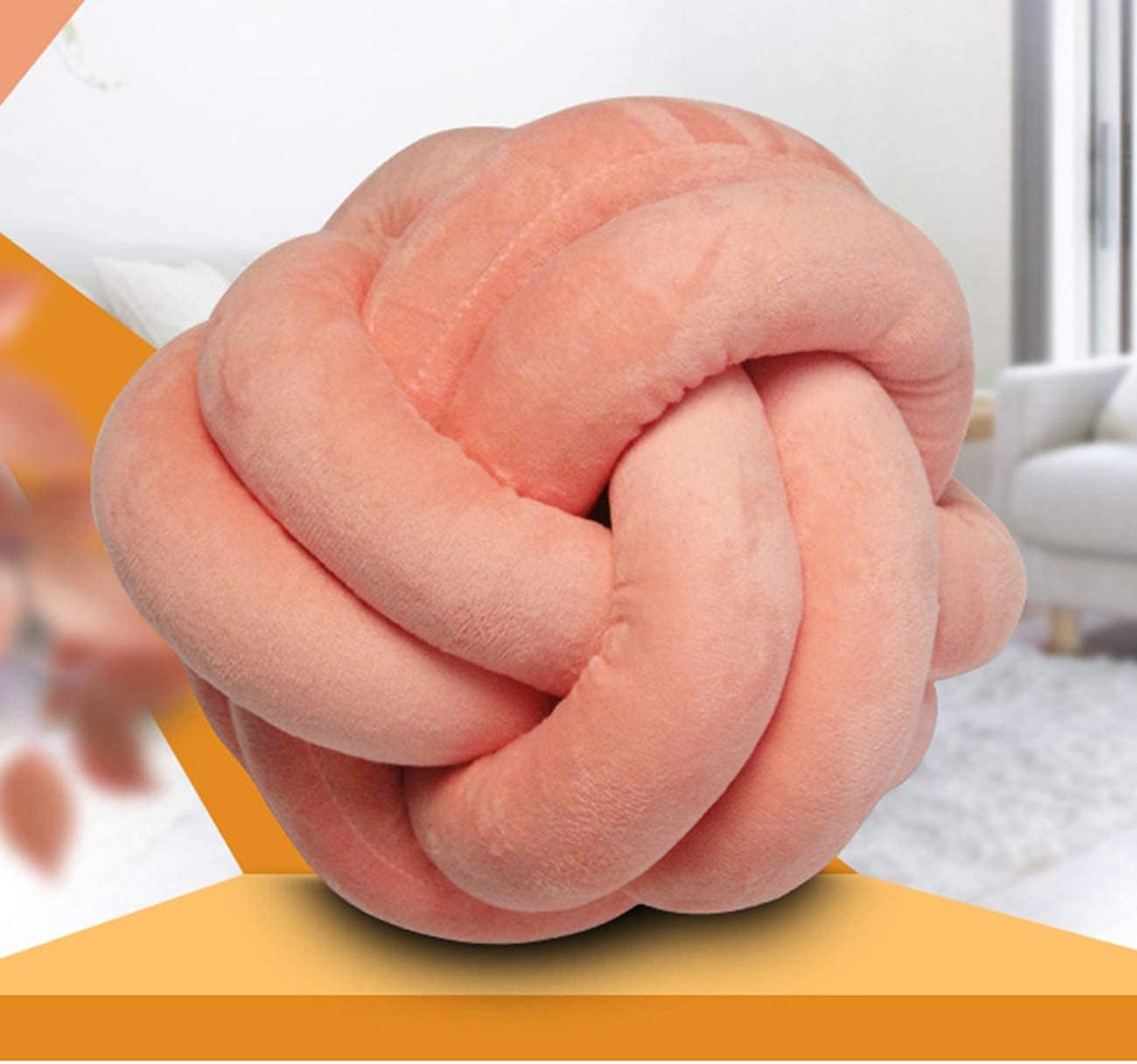 Almohada corta de felpa con nudo, almohada de cintura para decoración del hogar, cojín de felpa para sofá, automóvil, decoración de oficina,