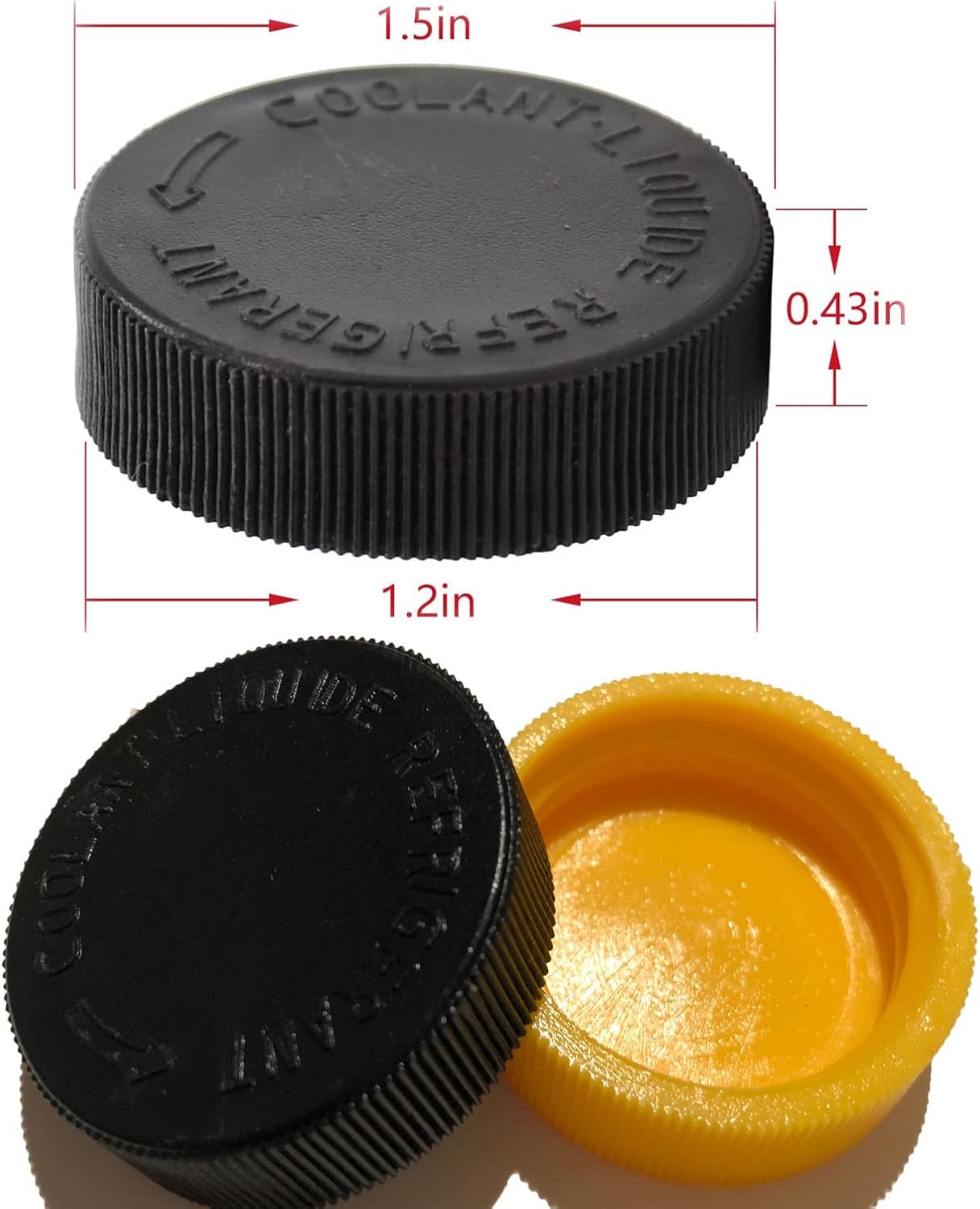 2 tapas de depósito de refrigerante para motor 21712-79900, depósito de desbordamiento de refrigerante de motor, tapa negra, compatible con N-issan