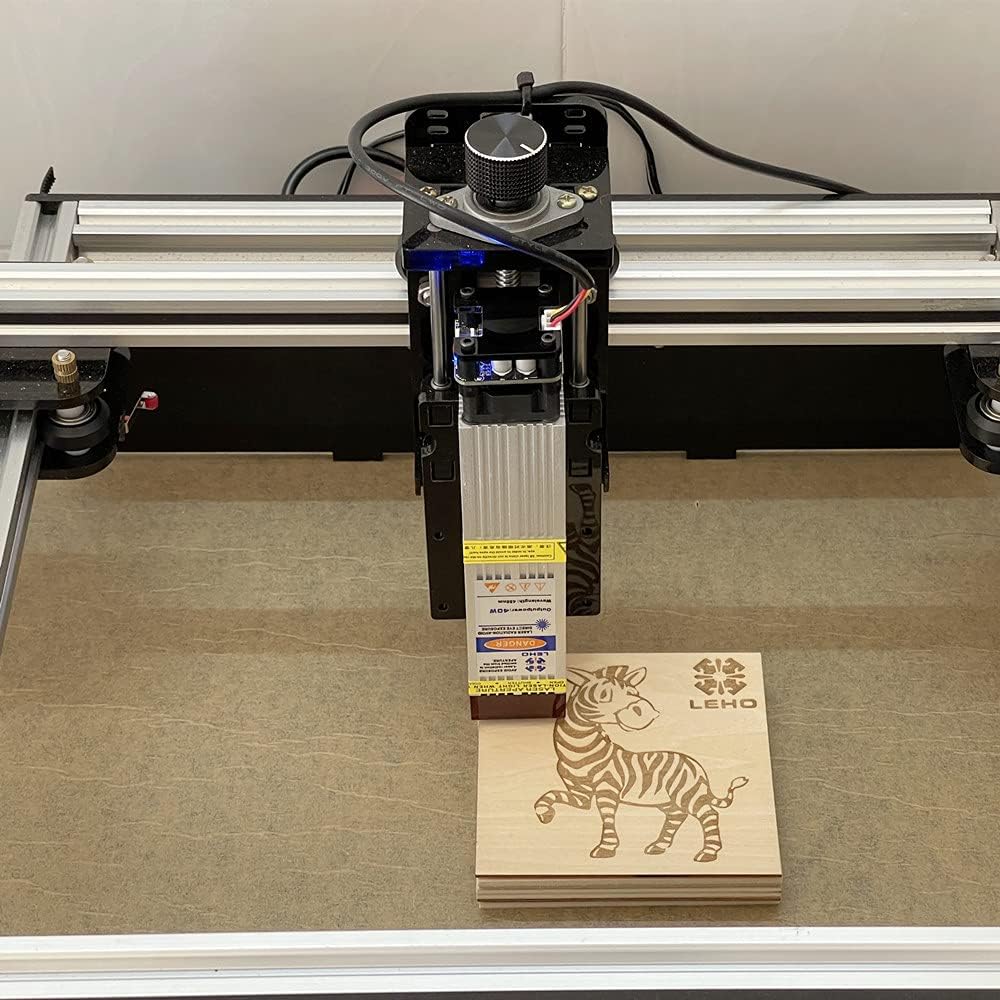 LEHO Módulo láser CNC de 40 W para máquina de grabado CNC, grabado rápido con tecnología de compresión puntual (1.299 x 1.299 x 4.724in)