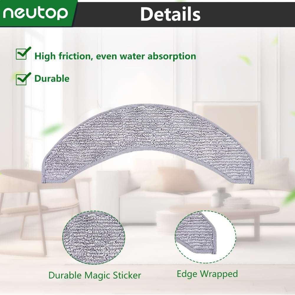 Neutop Piezas de repuesto compatibles con iRobot Roomba Combo j7+ robot de vaciado automático y accesorios de trapeador, paquete de 6.