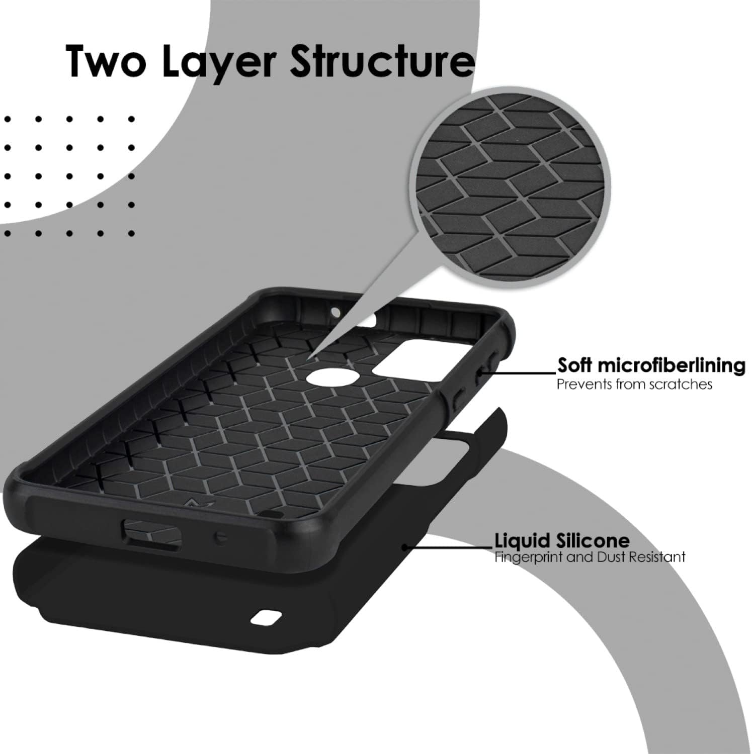 TJS Funda compatible con Wiko Voix, híbrida de doble capa (compatible con montaje magnético), a prueba de golpes, protección contra caídas, contra