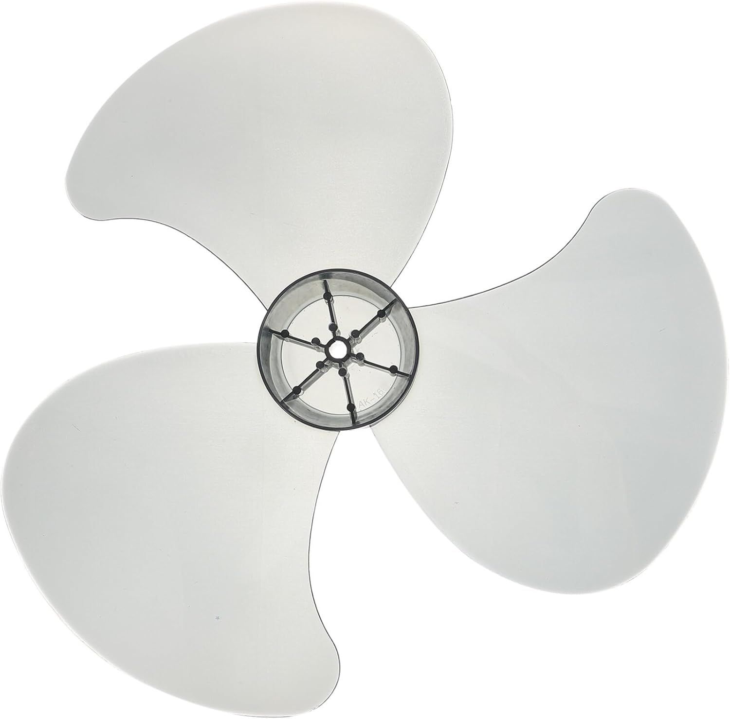 Uonlytech Hoja de ventilador de plástico hojas pieza de repuesto de cuchillas de ventilador de plástico, 3 hojas con cubierta de tuerca, pedestal de