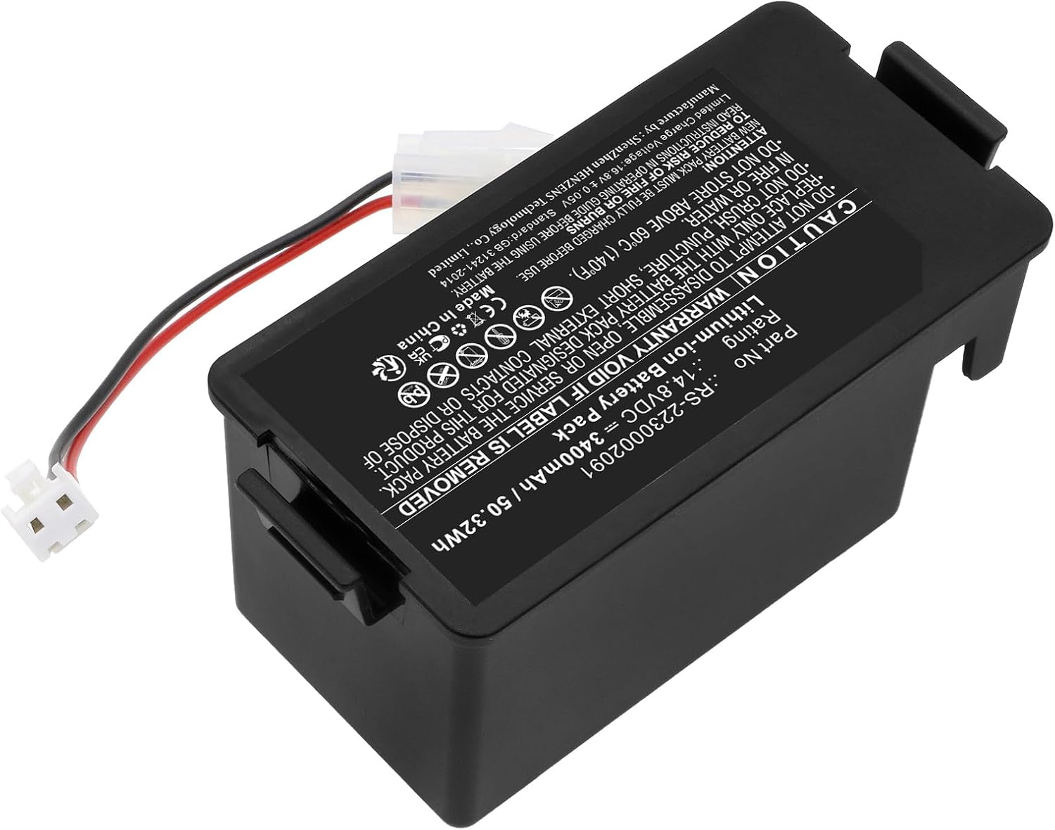 Synergy Digital Batería para aspiradora, compatible con Rowenta RR 7755 WH 4Q0 Aspiradora, (iones de litio, 14.8 V, 3400 mAh), capacidad ultra alta,