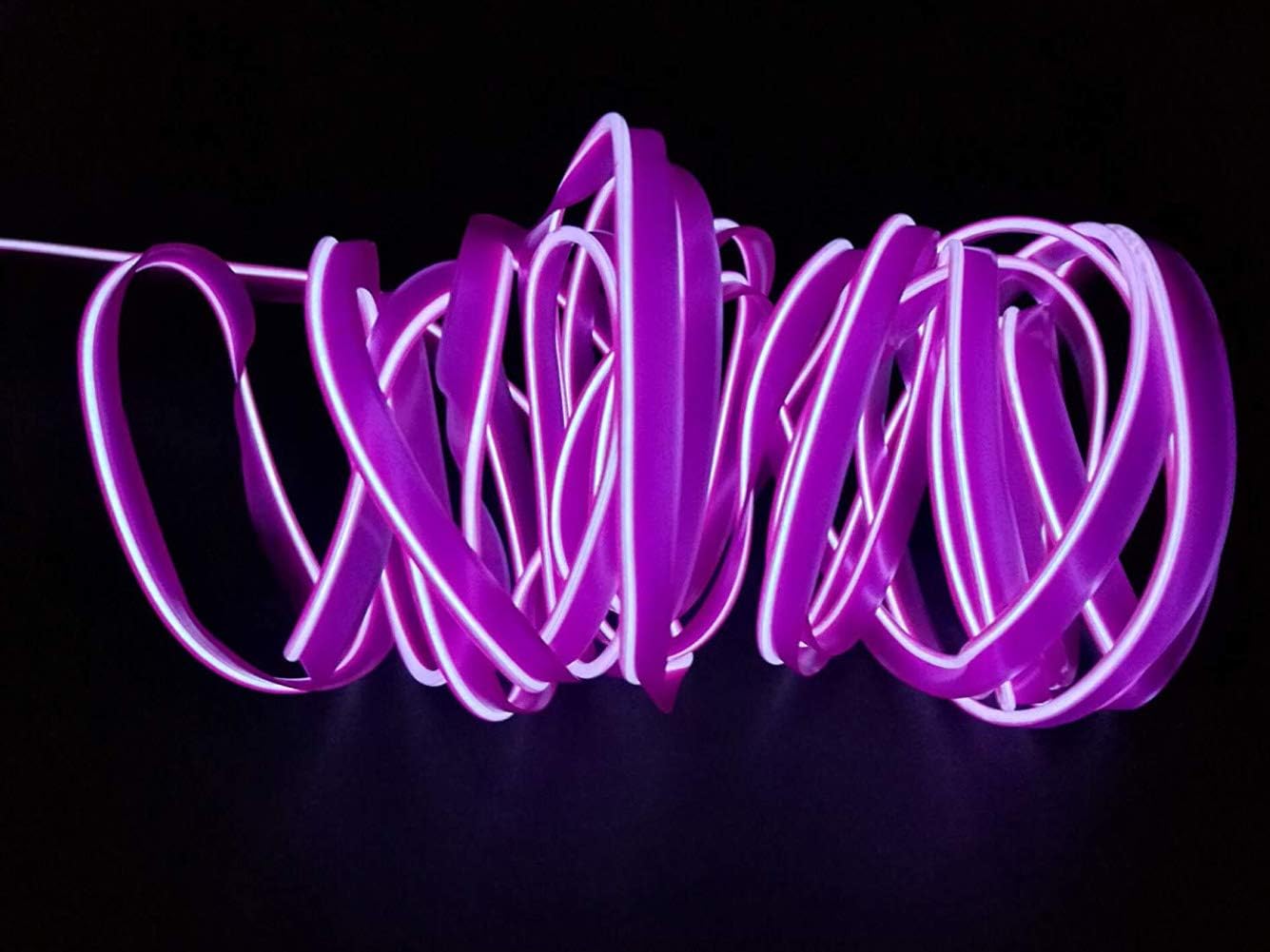 ABALDI Luces interiores de coche El Wire – Cuerda de alambre flexible de neón de 9.8ft, luces de neón de alambre electroluminiscente, luces de neón