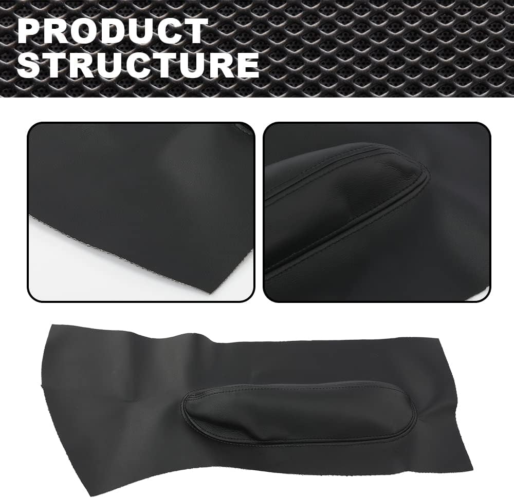 Cubierta de cuero para tarjeta de inserción de panel de puerta, compatible con VW Beetle 1998-2010, 2 unidades, color negro