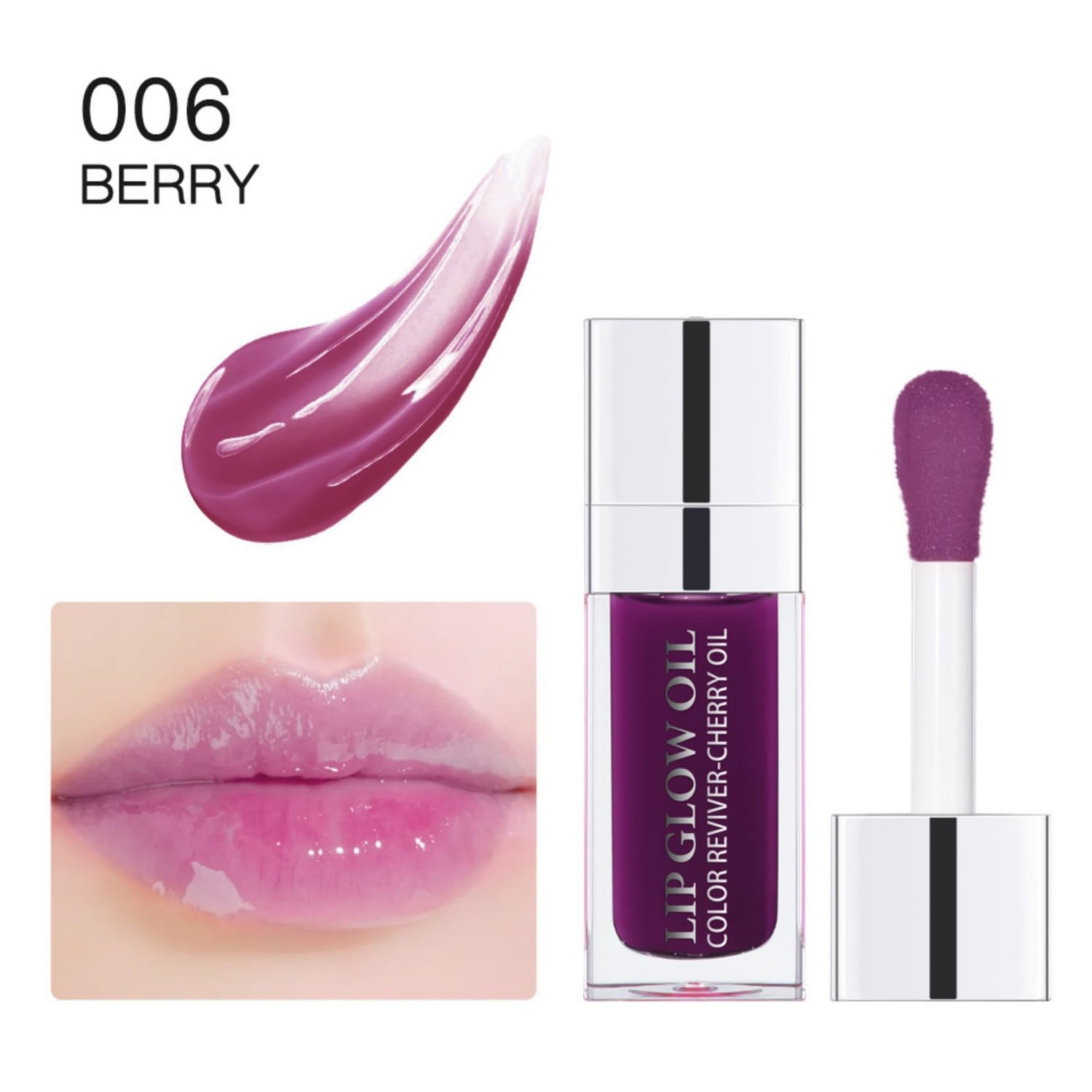 MAEPEOR Aceite hidratante para labios, 10 colores, brillo de labios hidratante, no pegajoso, transparente, de larga duración, bálsamo labial tintado