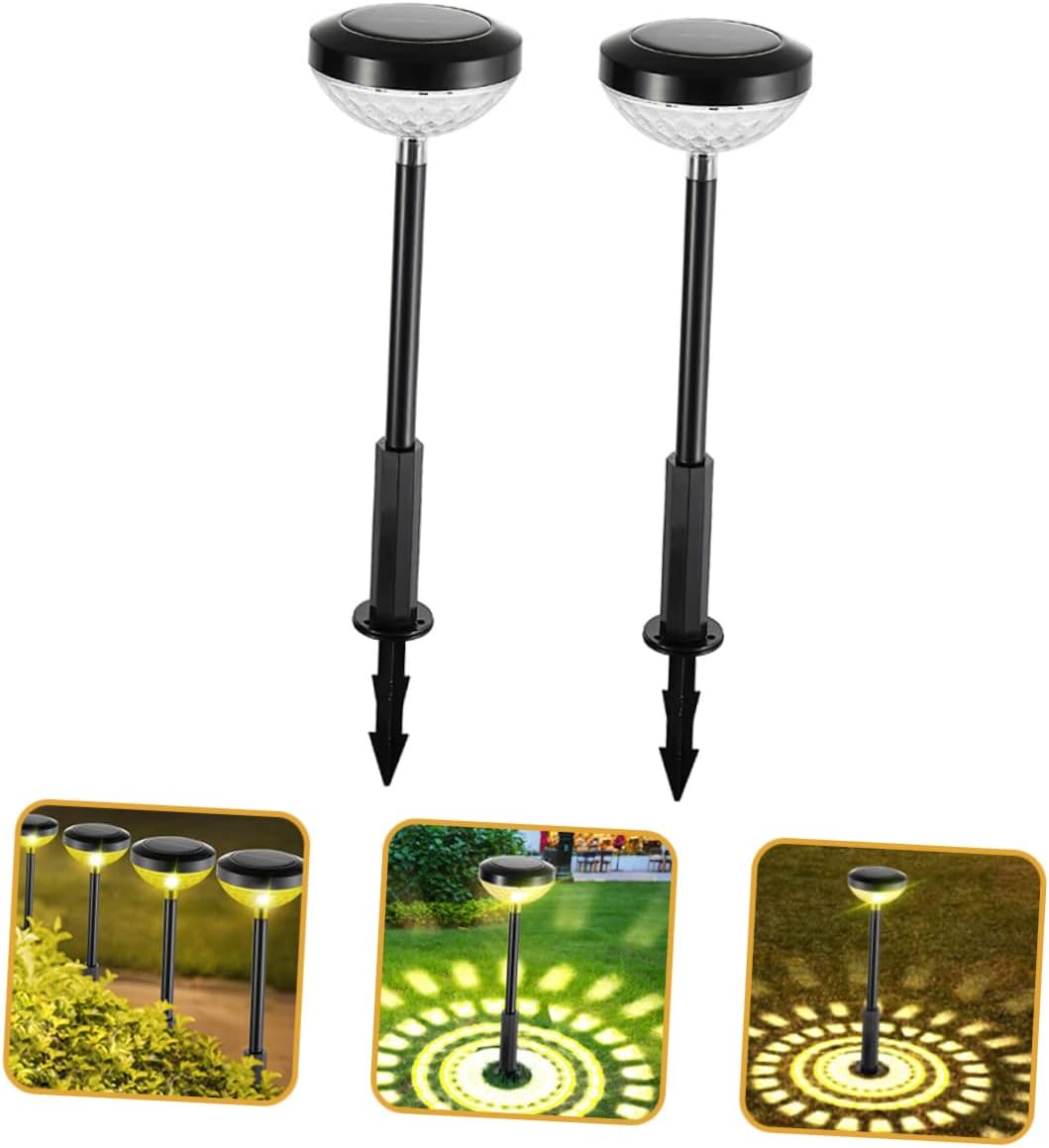DOITOOL Lámpara de proyector solar LED de 2 piezas, luces decorativas de noche, luces solares para decoración de jardín al aire libre, proyector