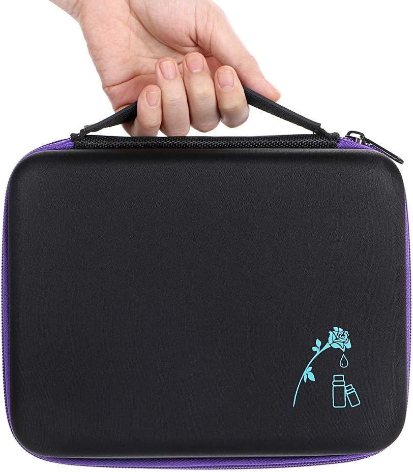 Hipiwe Estuche de transporte de aceite esencial de carcasa rígida para 30 botellas, bolsa de almacenamiento de aceites esenciales EVA, perfecta para