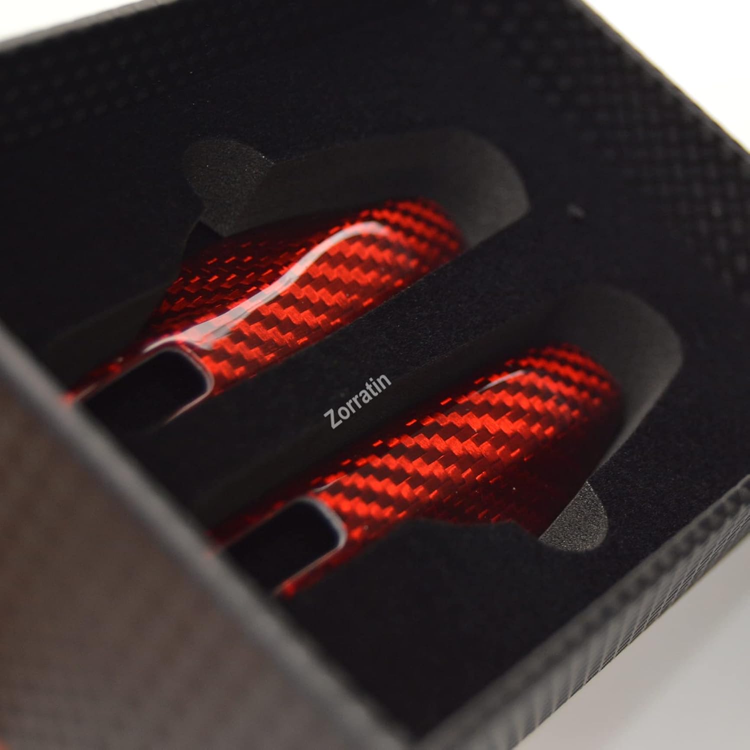 Llave de fibra de carbono para Gen1 Porsche Boxster Turbo Cayenne Panamera Macan Cayman 911 918 996 997 991, Carbono rojo, viejo