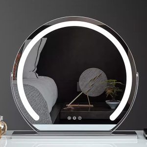 Espejo LED con luz regulable, espejo de maquillaje iluminado, espejo de tocador grande para pantalla táctil, espejo de mesa, espejo iluminado Espejo LED con luz regulable, espejo de maquillaje iluminado, espejo de tocador grande para pantalla táctil, espejo de mesa, espejo iluminado