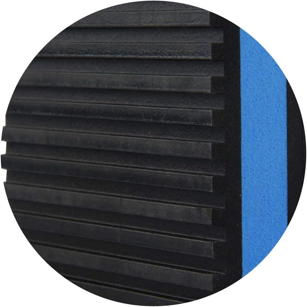 LBG Products Almohadillas de aislamiento de goma antivibración, 4 x 4 x 78 pulgadas, almohadilla de EVA azul resistente para aire acondicionado,