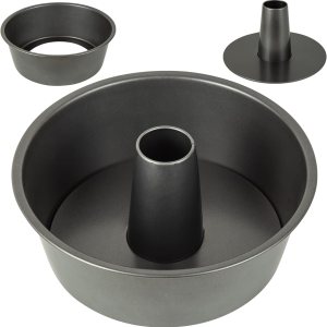 Molde antiadherente desmontable para pastel de ángel de 10 pulgadas, hecho de aluminio gris oscuro resistente para cocina casera Molde antiadherente desmontable para pastel de ángel de 10 pulgadas, hecho de aluminio gris oscuro resistente para cocina casera