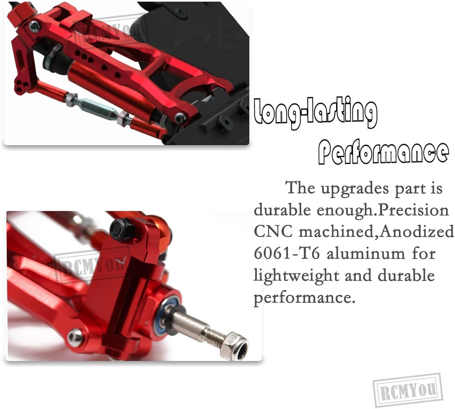 RC Upgrades Part para 110 Slash 2WD, eje de transmisión CVD, brazo de suspensión trasero delantero de aleación, bloque de rueda, bloques de