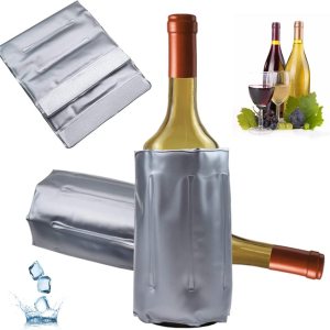 Funda de vino de hielo, bolsa de vino helado, enfriador de vino, refrigerador de vino, enfriador de botellas de vino para champán rojo blanco o Funda de vino de hielo, bolsa de vino helado, enfriador de vino, refrigerador de vino, enfriador de botellas de vino para champán rojo blanco o