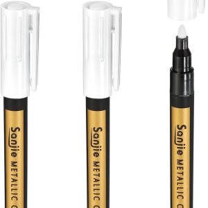 PATIKIL Rotuladores metálicos, paquete de 3 rotuladores de pintura de punta media, marcadores artísticos para álbum de fotos de manualidades, color PATIKIL Rotuladores metálicos, paquete de 3 rotuladores de pintura de punta media, marcadores artísticos para álbum de fotos de manualidades, color
