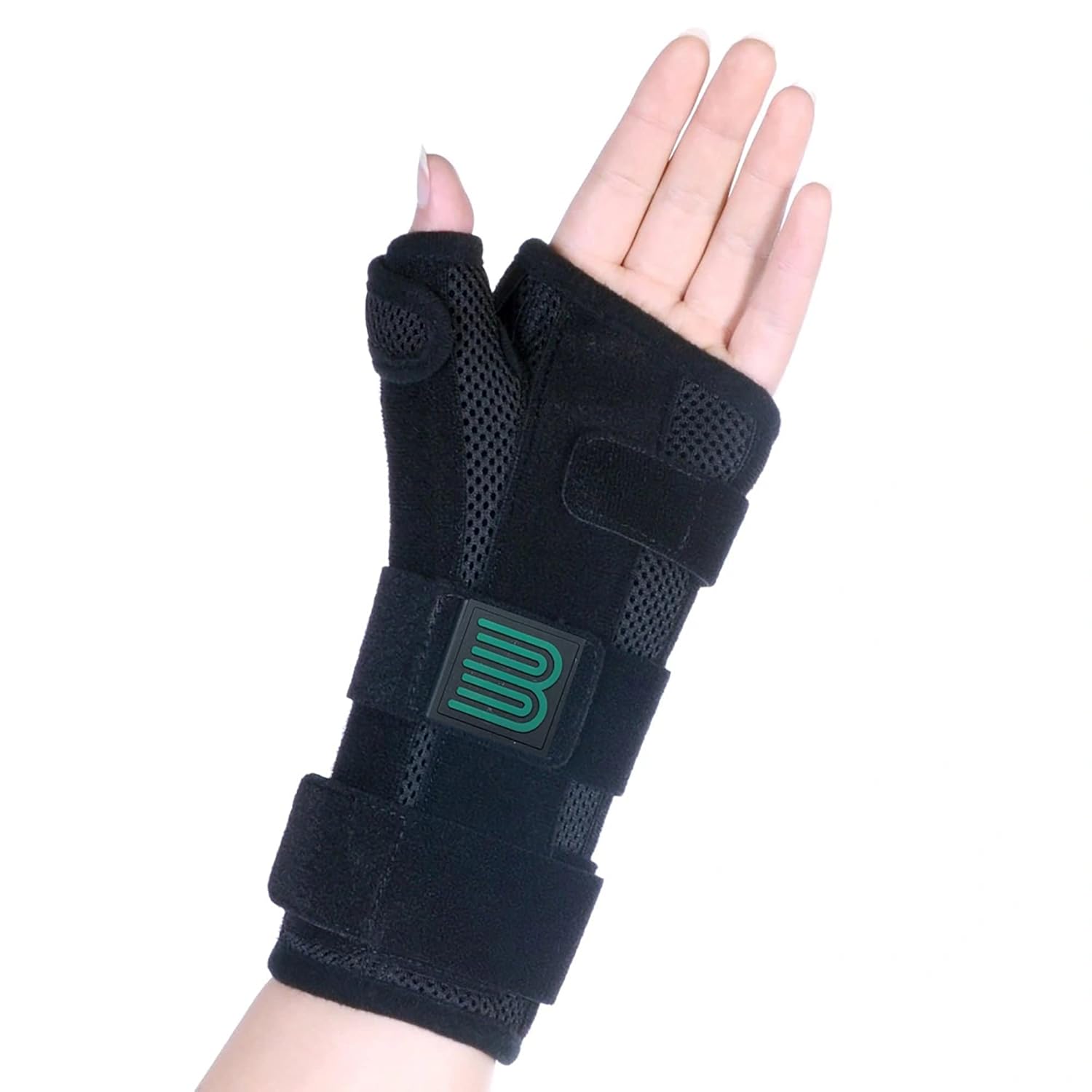 bounfend Muñequera con estabilizador de férula espica para el pulgar, soporte nocturno para dolor de artritis, lesiones, tendinitis, esguince, túnel
