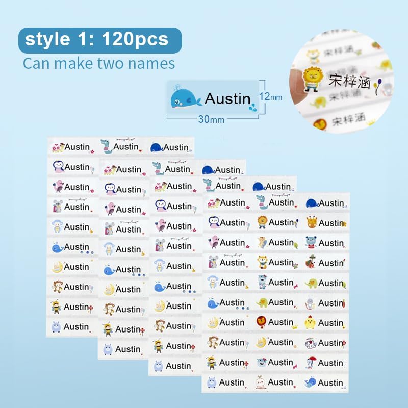 Etiquetas de nombre personalizadas para bolígrafos y lápices, etiqueta personalizada impermeable personalizada, etiquetas personalizadas, etiquetas