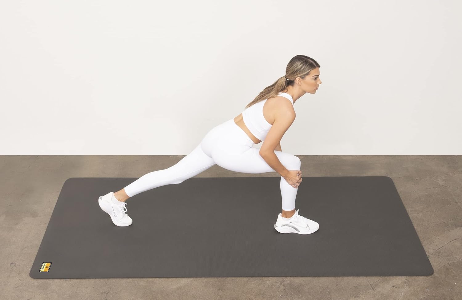 POGAMAT Alfombrillas de ejercicio grandes de alta calidad  8 x 4 pies x 14 pulgadas de grosor duradera para suelo de gimnasio en casa  Funciona muy