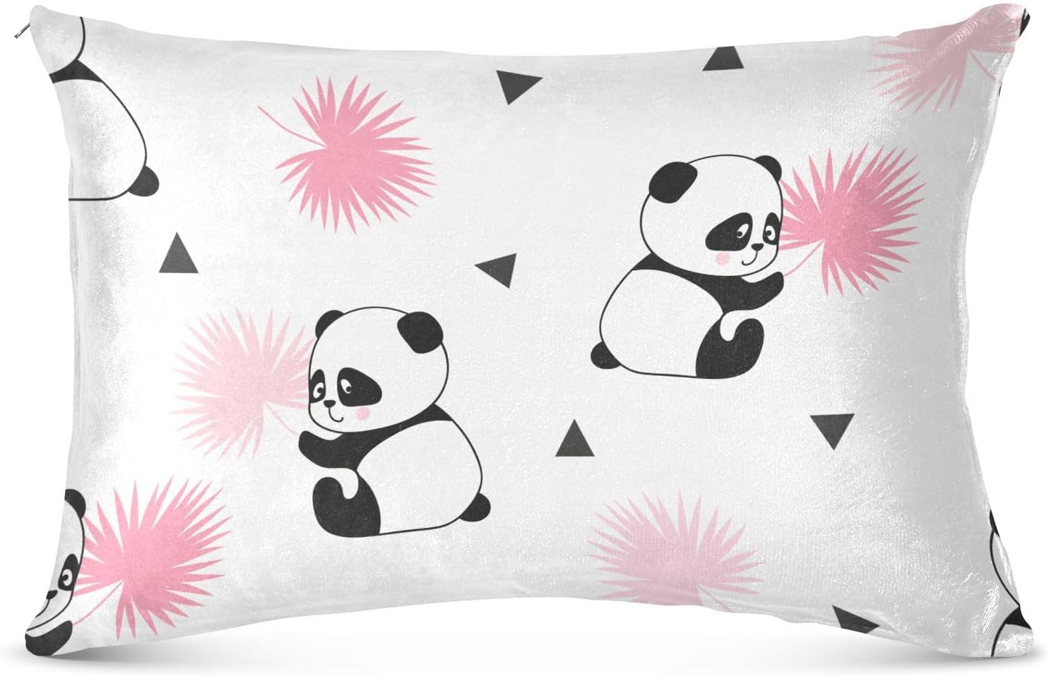 Emelivor Cute Panda Bears Throw Pillow Covers Velvet Pillow Covers Soft Cushion Covers Comfortable Pillowcases Decorative Pillows for Bed Couch Sofa