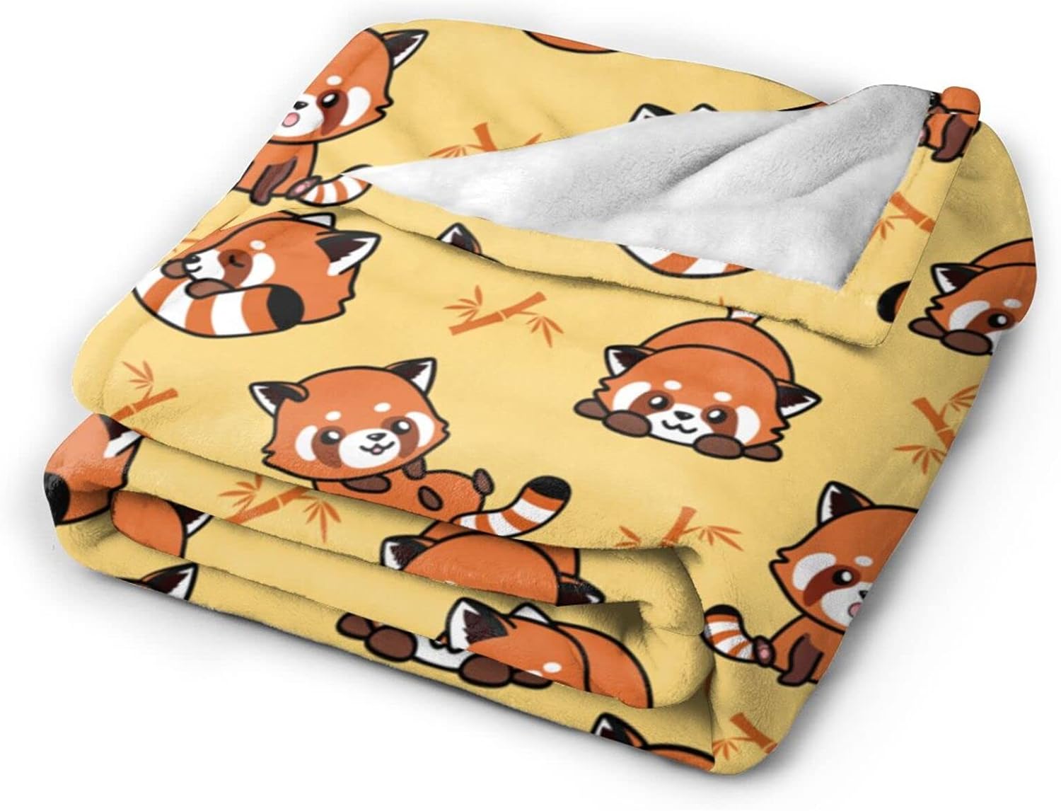 Manta de panda rojo, para adultos, mujeres, hombres, niños y niñas, ligera, suave, linda, acogedora manta de franela de vellón para sofá o cama, 60