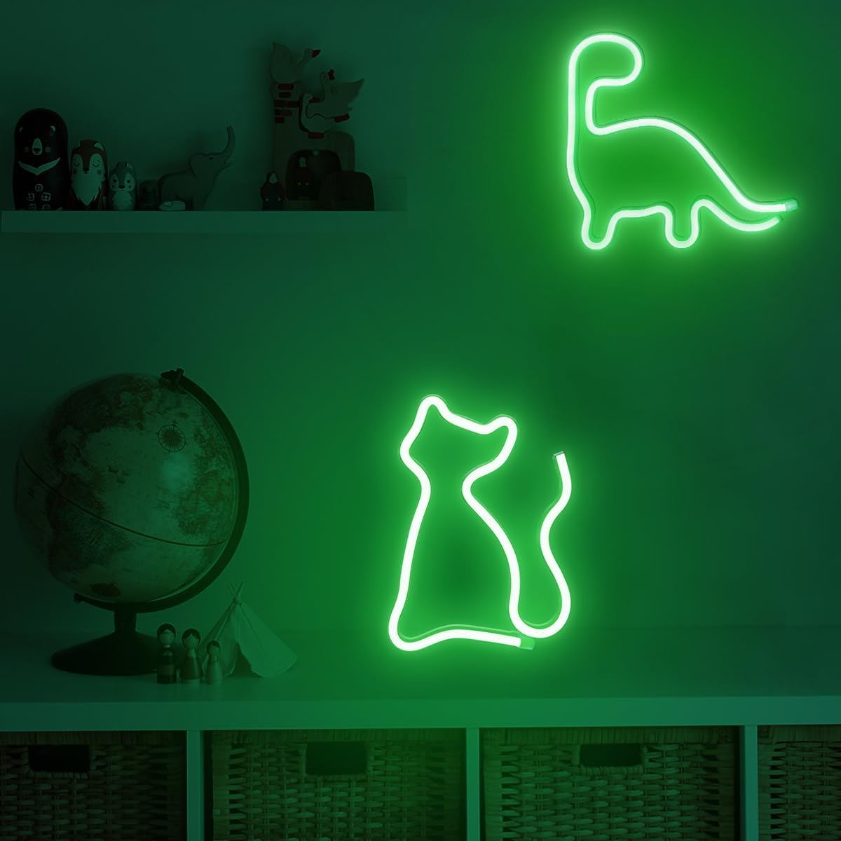 Letreros de neón de gatos, luces LED de neón, decoración de pared de dormitorio, USB o 3 pilas AA para bar, Halloween, Navidad, fiesta en casa, boda