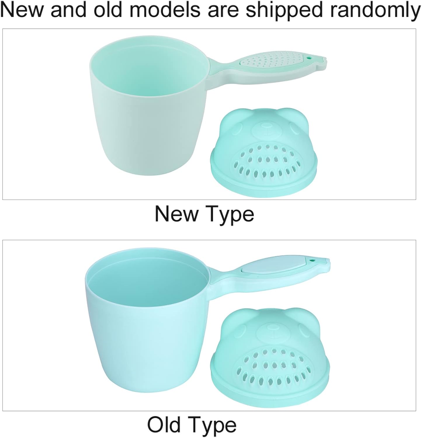 Taza de enjuague de baño para bebé, enjuague de champú para bebés, enjuague de baño desmontable sin desgarros, enjuague de baño para niños (verde)